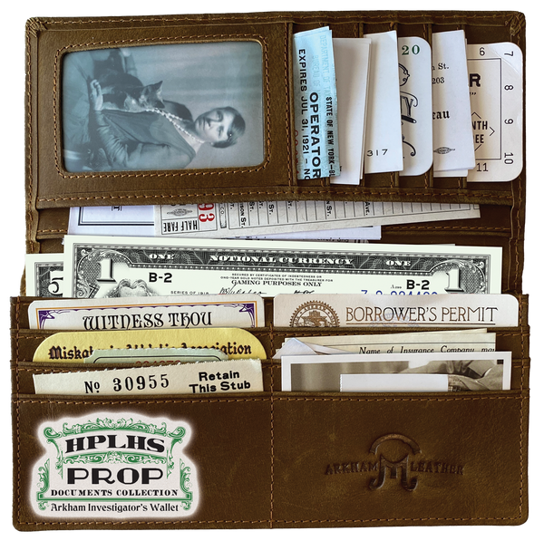Prop Wallet Contents Arkham Investigator's Wallet Prop Set – The HPLHS Store