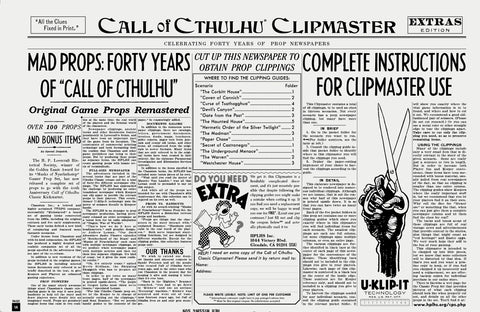 Call of Cthulhu Classic Newspaper
