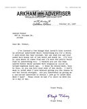 Arkham Advertiser letterhead, sample prop