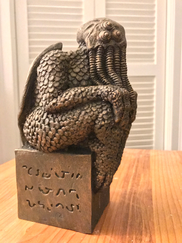 Tête de Cthulhu en résine peinte à la main - Hauteur 15cm | Eitri & Brokkr Tête de Cthulhu en résine peinte à la main - Hauteur 15cm | Eitri & Brokkr